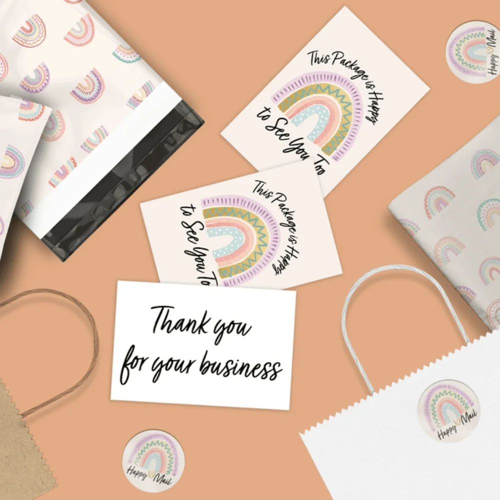 550 Pack Thank you Cards Rainbows Insert Cards 4x6